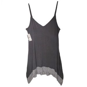 New York & Company Grey Shelf Bra Tank